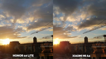 fototest Xiaomi Mi A2 vs Honor 10 Lite zapad slunce