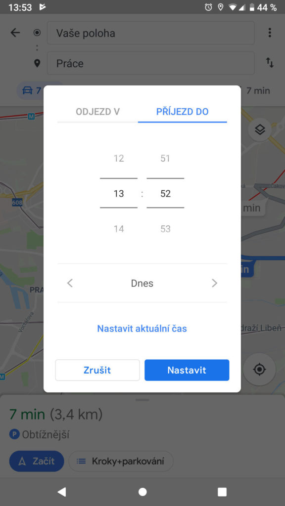 Google mapy prijezd