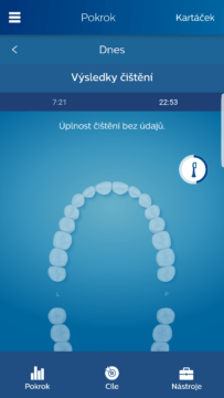 Philips Sonicare aplikace historie cisteni