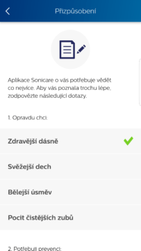 Philips Sonicare aplikace pruvodce