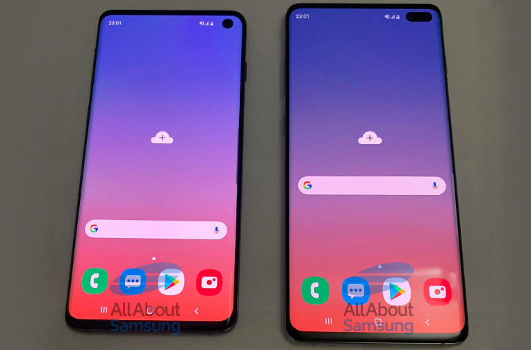 samsung galaxy s10+ displej design