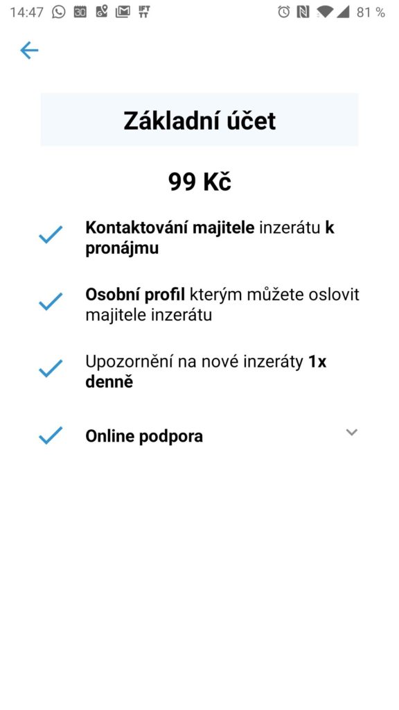 Základní účet Bezrealitky