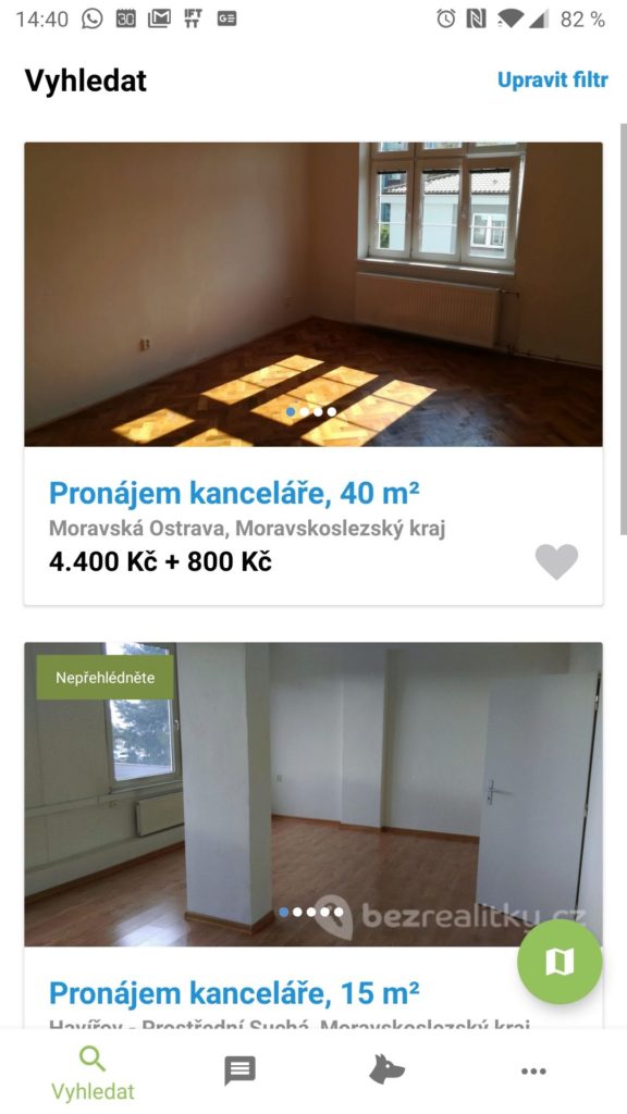 Zobrazení výsledků