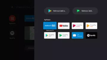 Android TV sledovani TV set top box menu