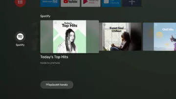 Android TV sledovani TV set top box spotify