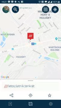 Aplikace what3words