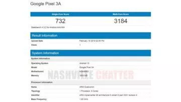 google pixel 3A benchmark