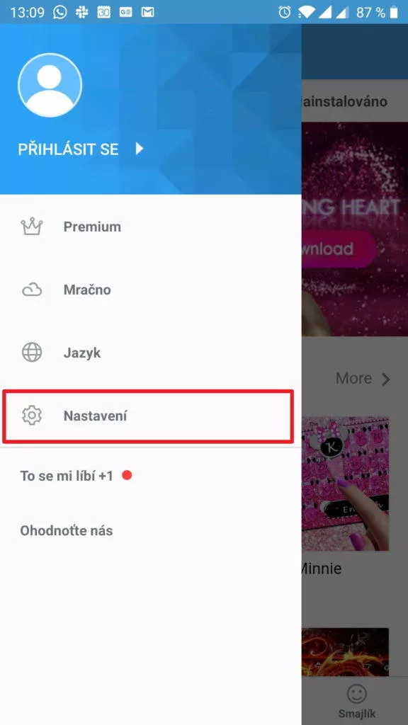 Nastavení