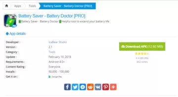 pozor na battery doctor pro android