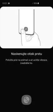 Samsung Galaxy S10 ctecka otisku prstu v displeji nastaveni