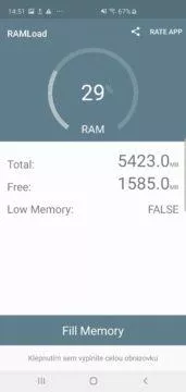 Samsung Galaxy S10 Plus 6GB RAM load aplikace