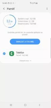 Samsung Galaxy S10 Plus 6GB RAM systemova informace