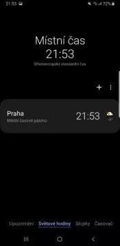 Samsung One UI hodiny tmavy rezim