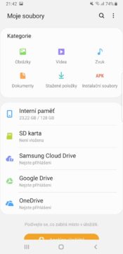 Samsung One UI moje soubory