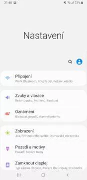 Samsung One UI nastaveni telefonu