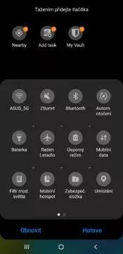 Samsung One UI rychle spusteni tmavy rezim