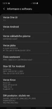 Samsung One Ui samsung galaxy s10 informace o softwaru