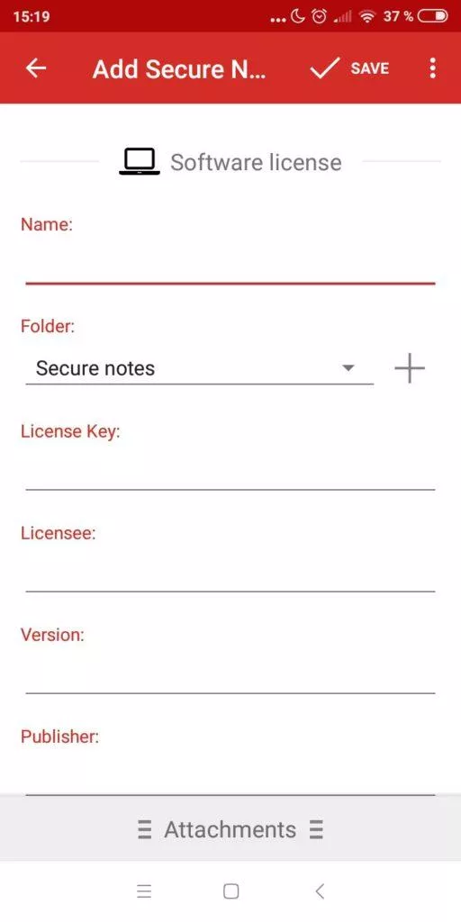 Správce hesel Lastpass app - poznámky