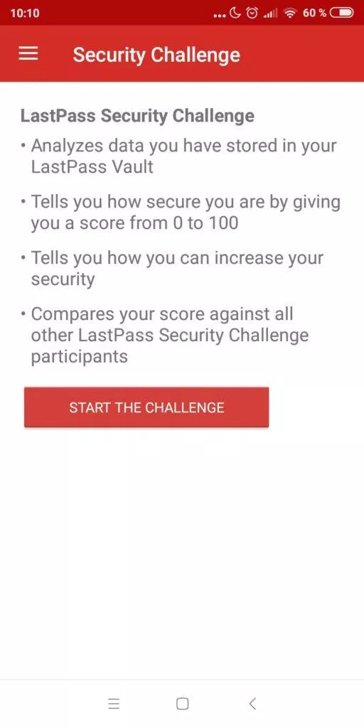 Správce hesel Lastpass app security