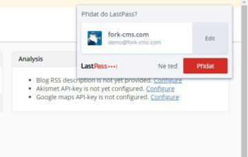 Správce hesel Lastpass web - přidat heslo