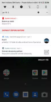 Xiaomi Black Shark Android system JoyUI notifikace