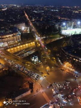 Xiaomi Mi 9 fotografie nočni pariz