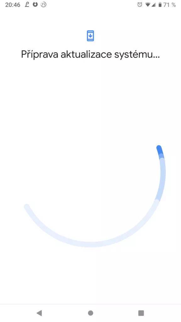android q hledani aktualizace