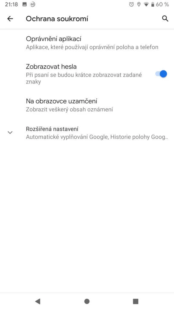 Android Q ochrana soukromi