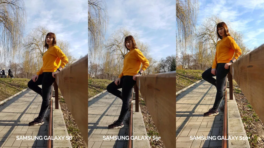 denni fototest Samsung galaxy s10 vs galaxy s9 vs s8 fotografie s modelkou
