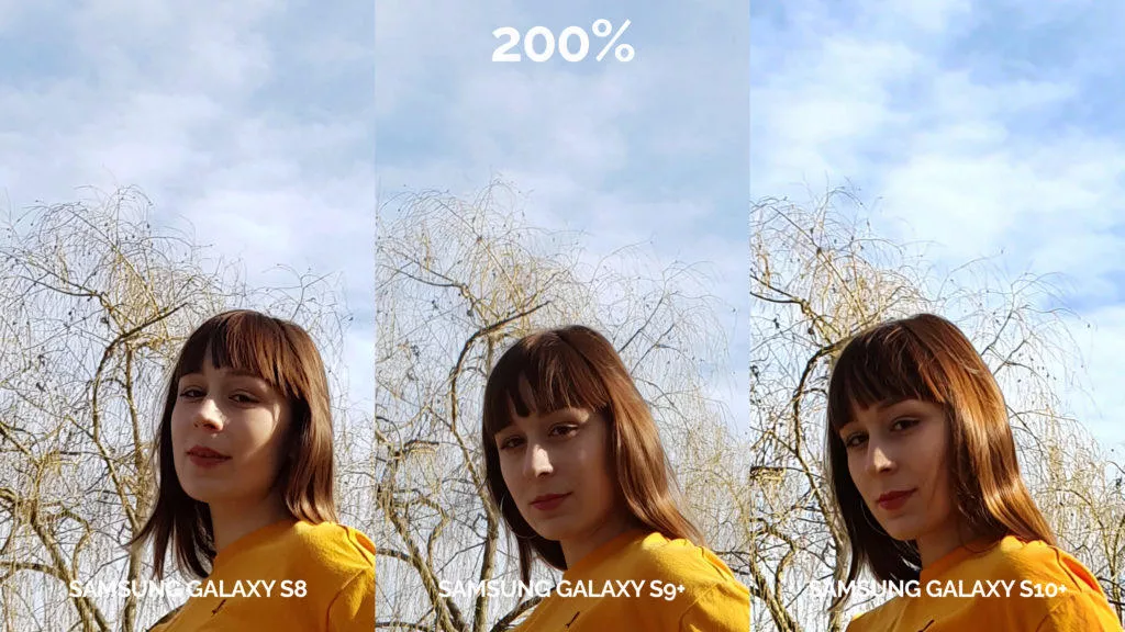 denni fototest Samsung galaxy s10 vs galaxy s9 vs s8 fotografie s modelkou detail