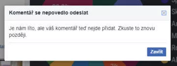 facebook postihl vypadek