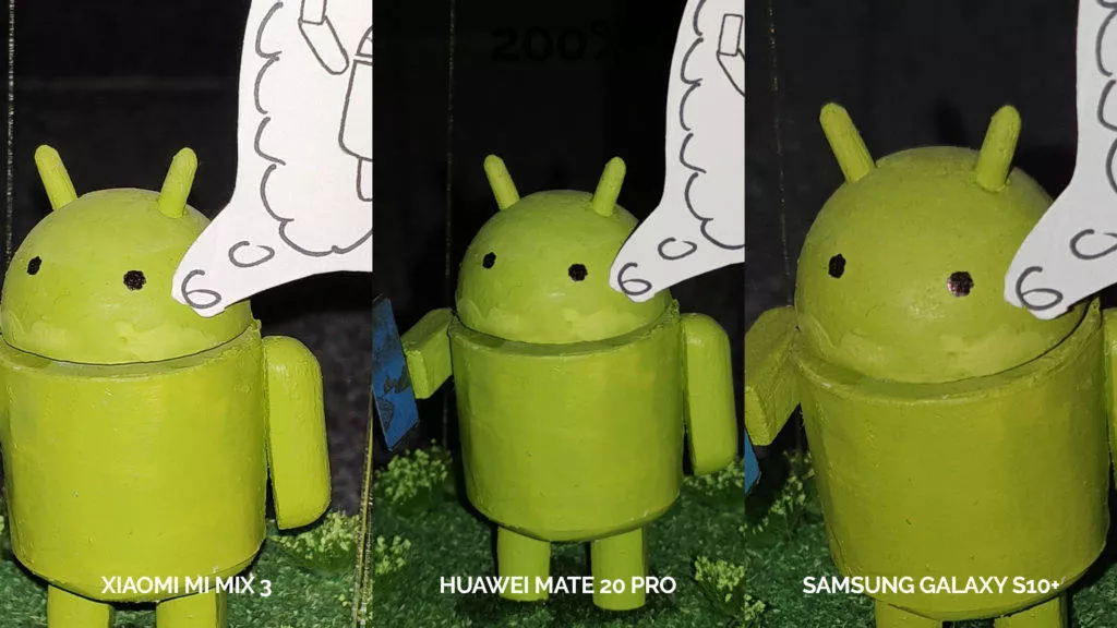 fototest galaxy s10 vs mi mix 3 vs mate 20 pro blesk android postava detail