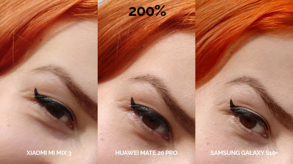 fototest galaxy s10 vs mi mix 3 vs mate 20 pro selfie detail