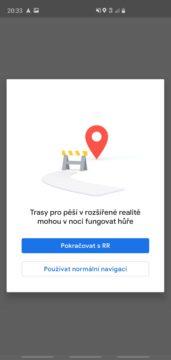 Google Mapy AR rozšířená realita