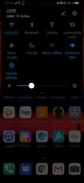 huawei P30 pro emui 9 notifikacni lista