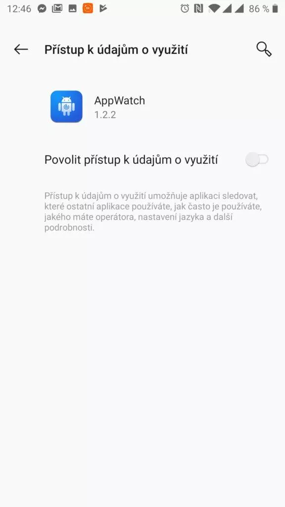 Je nutné povolit přístup
