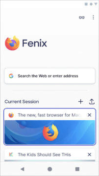 Mozilla Firefox Fenix posledni aplikace