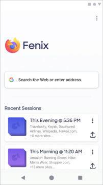 Mozilla Firefox Fenix relace