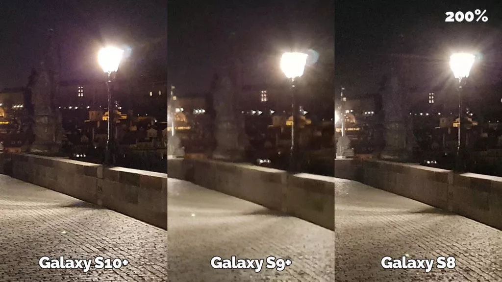 noční fotografie samsung galaxy s10 vs galaxy s9 vs galaxy s8 karlův most detail
