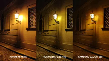 Noční fototest Samsung Galaxy S10+ vs Huawei Mate 20 Pro vs Xiaomi Mi Mix 3 lampa