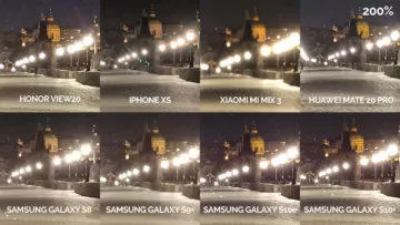 Noční fototest samsung xiaomi huawei apple honor karluv most detail