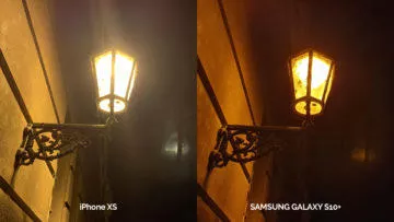 Noční lampa - fototest Galaxy S10 a iPhone XS