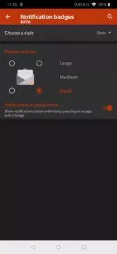 notifikacni tecky nova launcher uprava