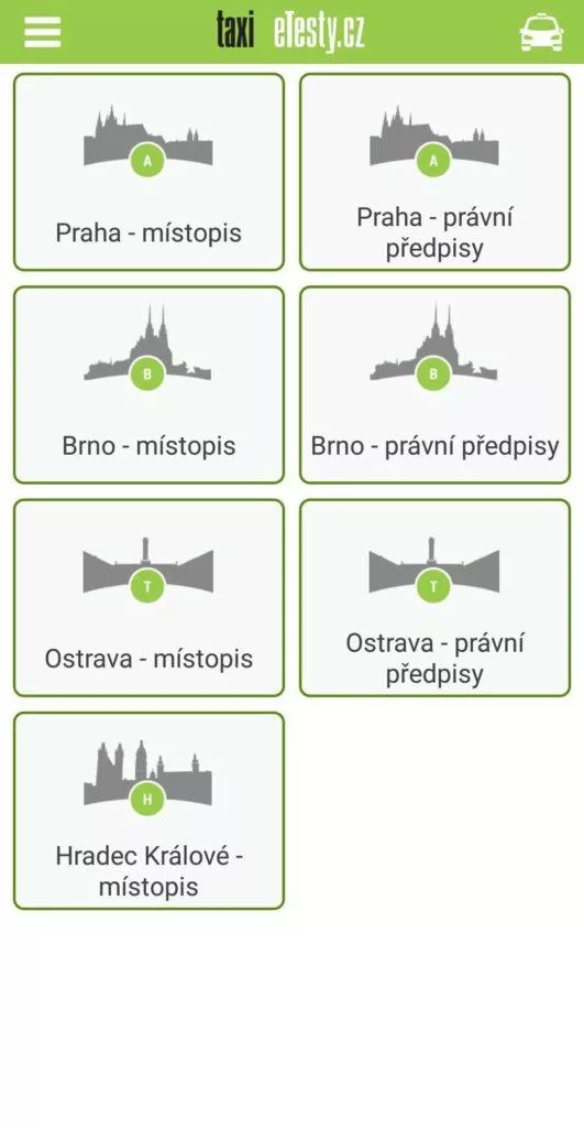 Taxi zkoušky