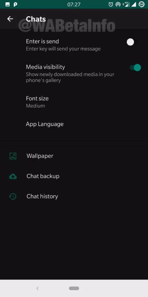 whatsapp dark mode