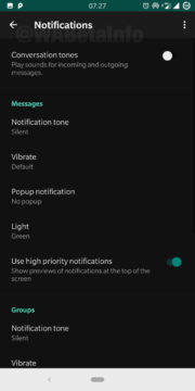whatsapp dark mode android