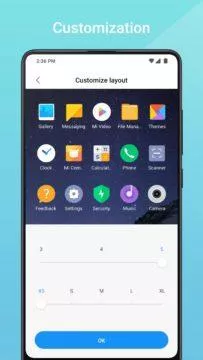 xiaomi mint launcher nastaveni