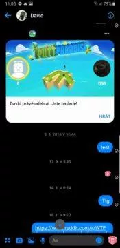 zpravy messenger tmavy vzhled