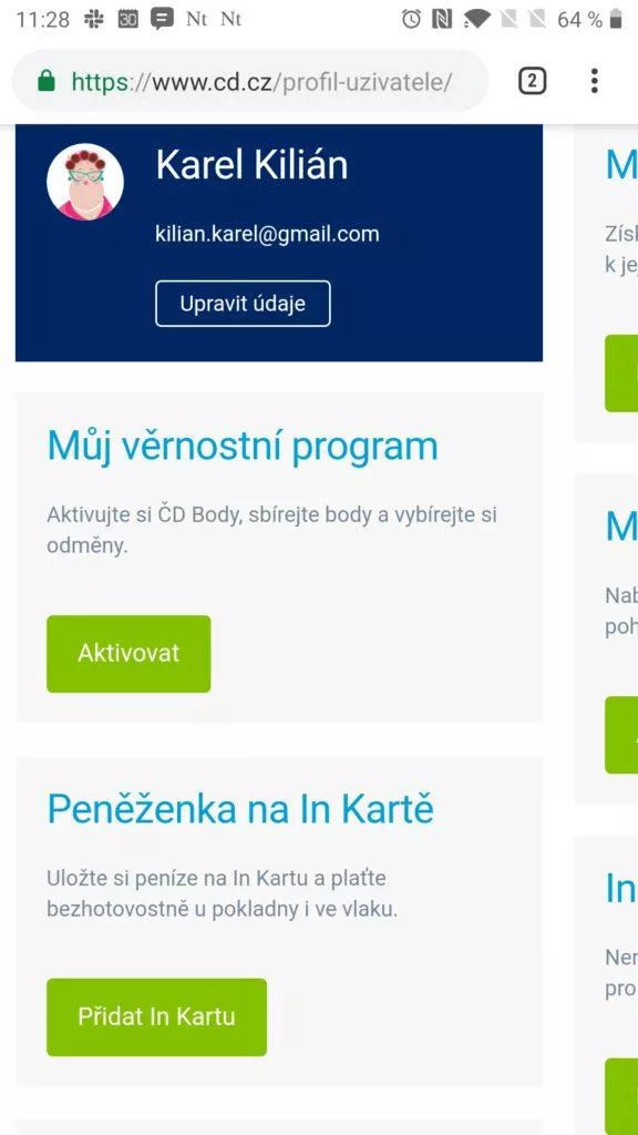 Aktivace věrnostního programu