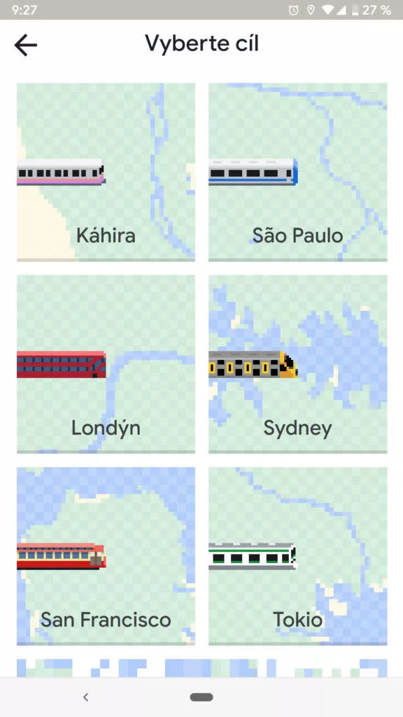 Had v Mapách Google výběr mapy